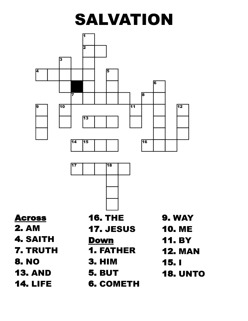 SALVATION Crossword