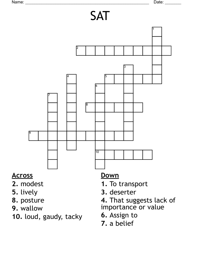 SAT Crossword