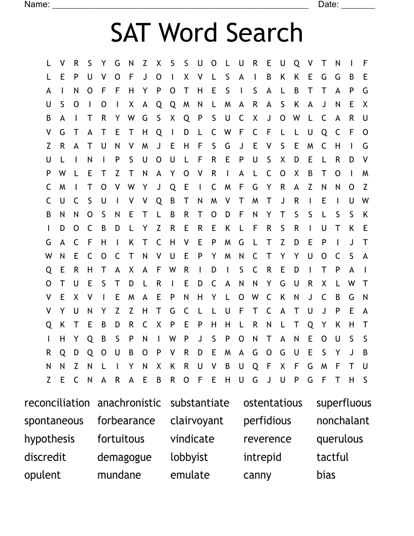 SAT Word Search