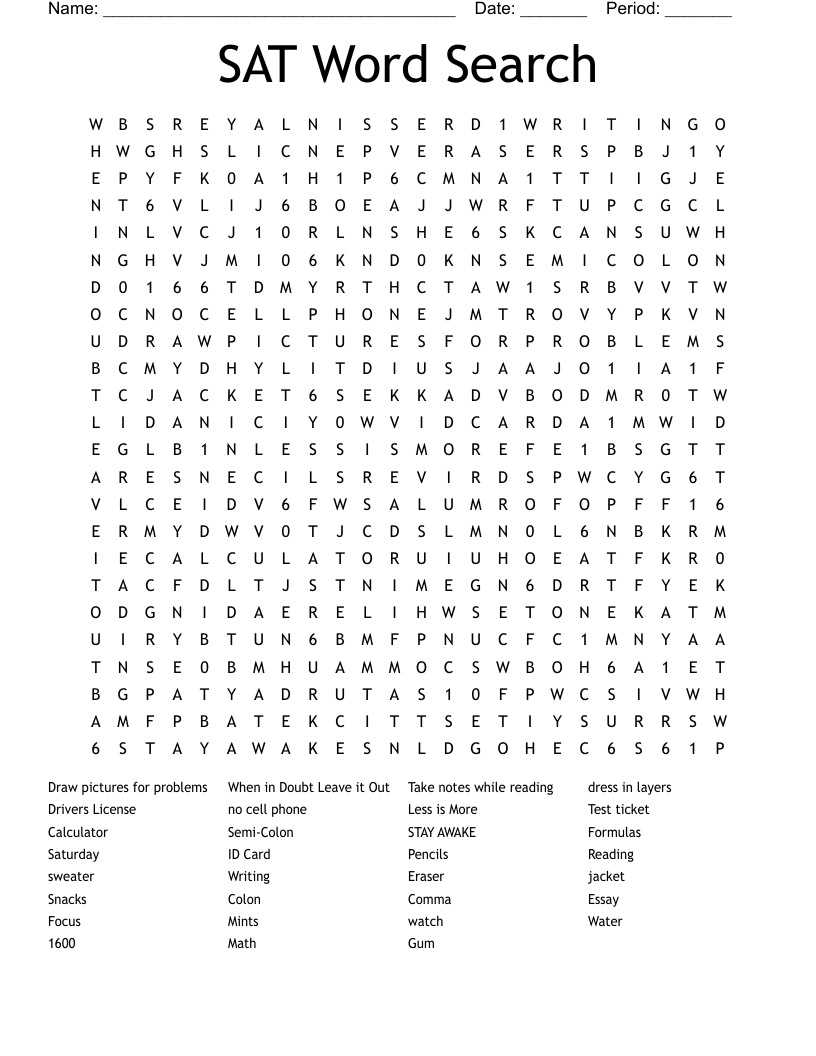 SAT Word Search