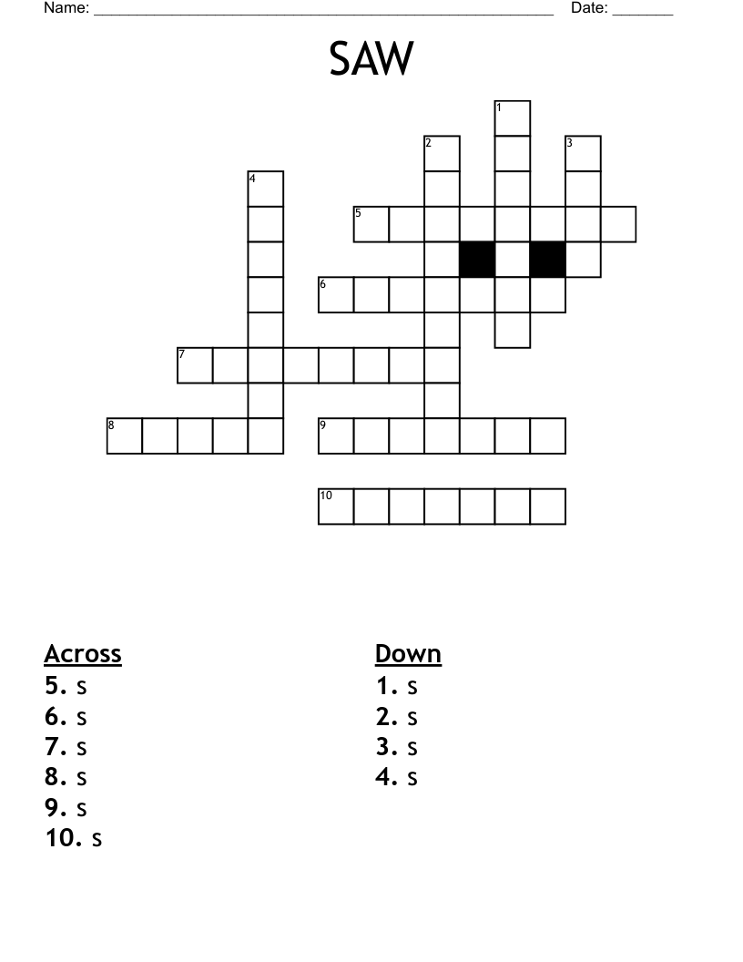 SAW Crossword