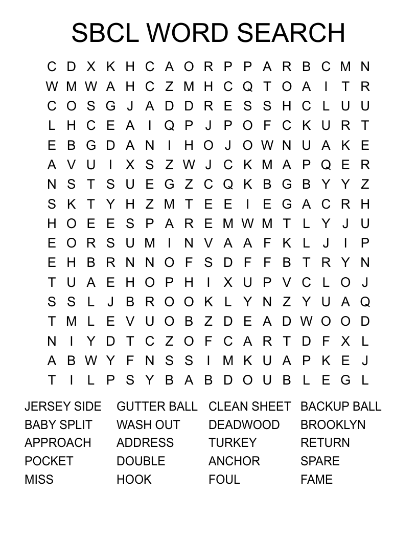 SBCL WORD SEARCH