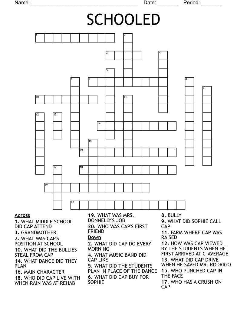 SCHOOLED Crossword