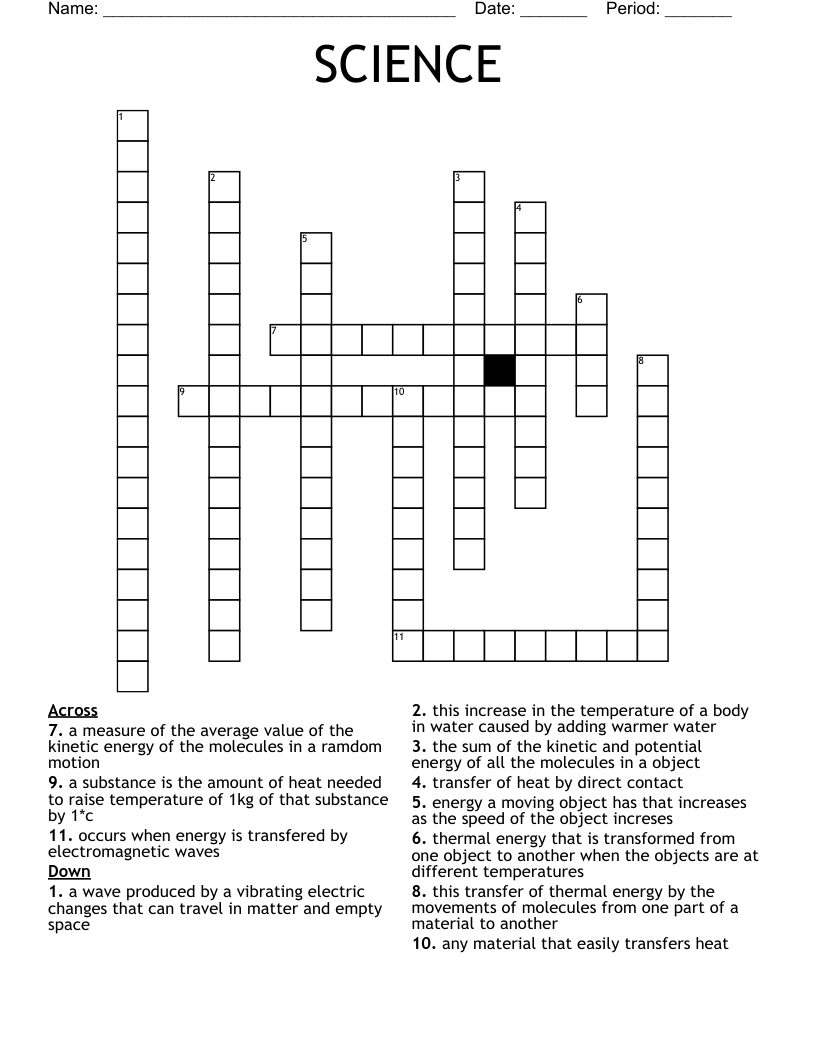 SCIENCE Crossword
