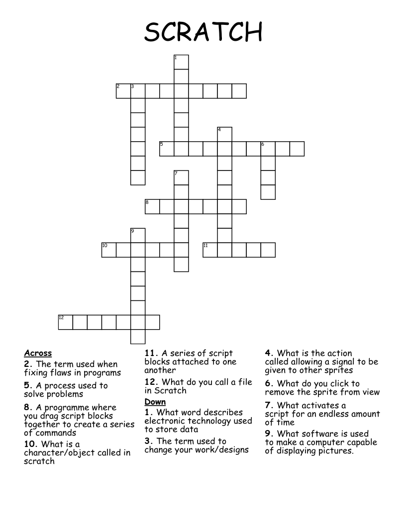 SCRATCH Crossword