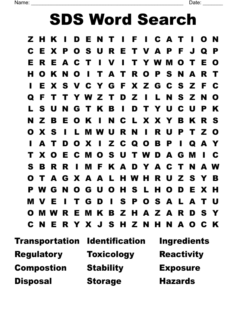 SDS Word Search