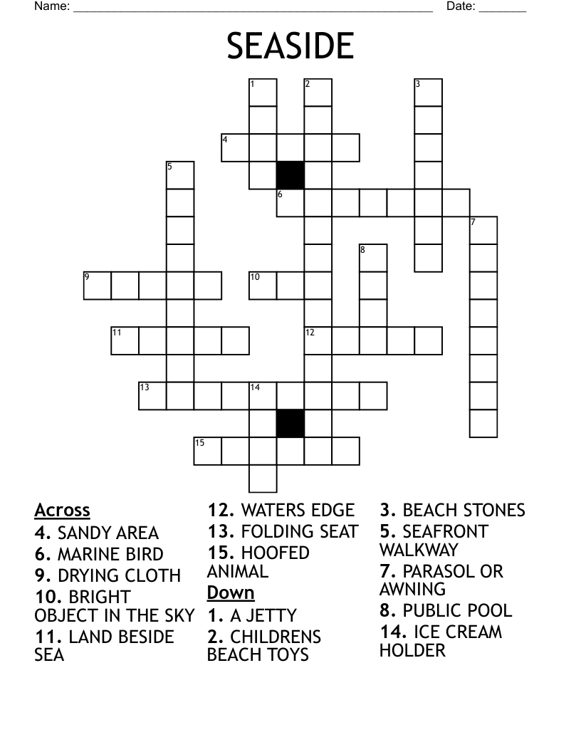 SEASIDE Crossword