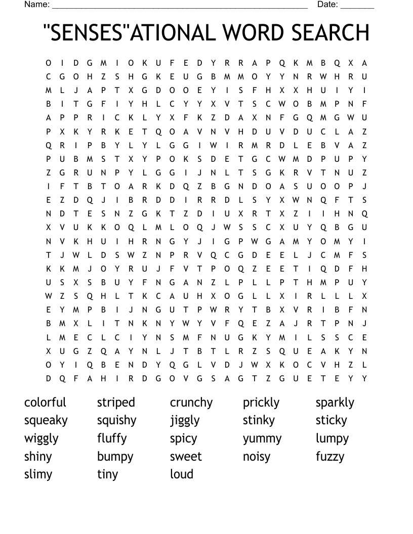 "SENSES"ATIONAL WORD SEARCH