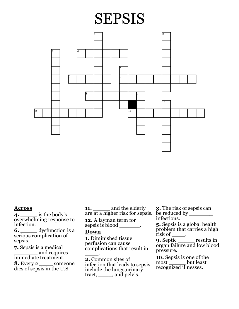 SEPSIS Crossword