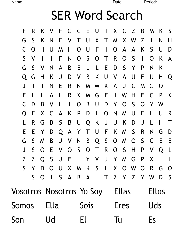 SER Word Search