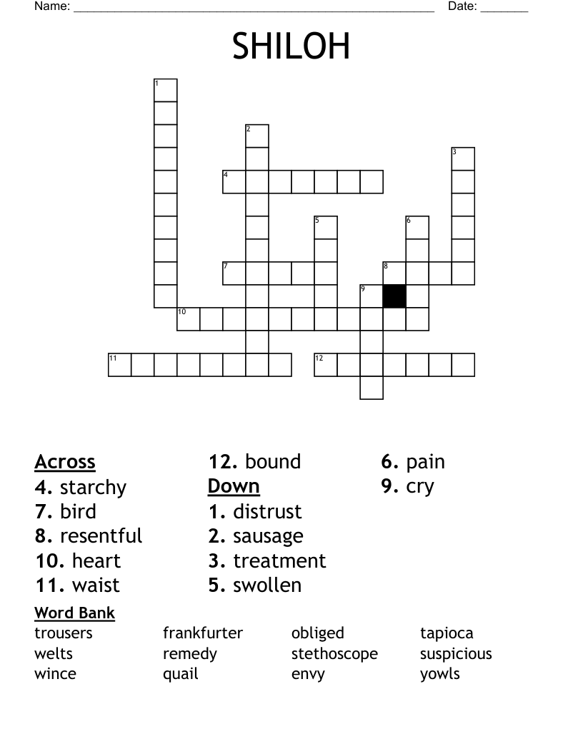 SHILOH Crossword