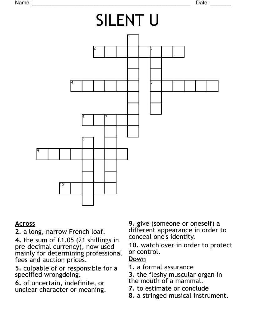 SILENT U  Crossword