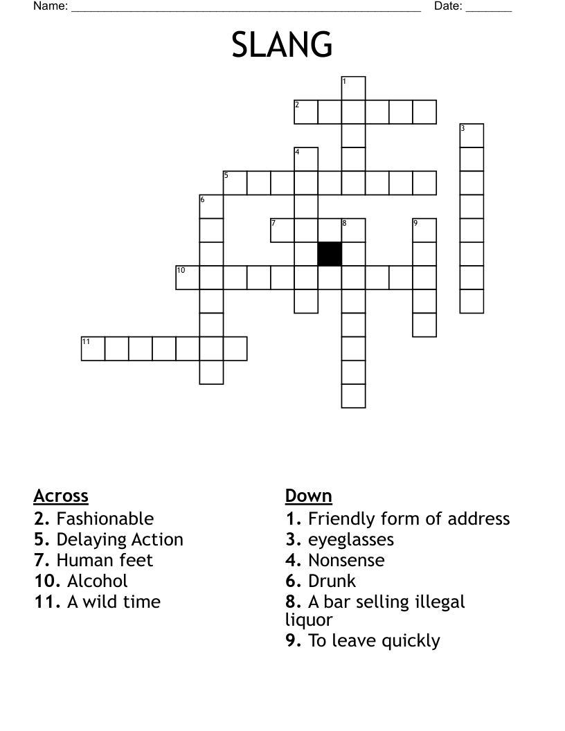 SLANG Crossword