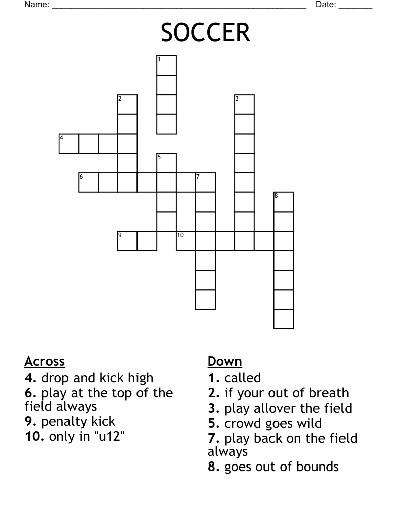 SOCCER Crossword