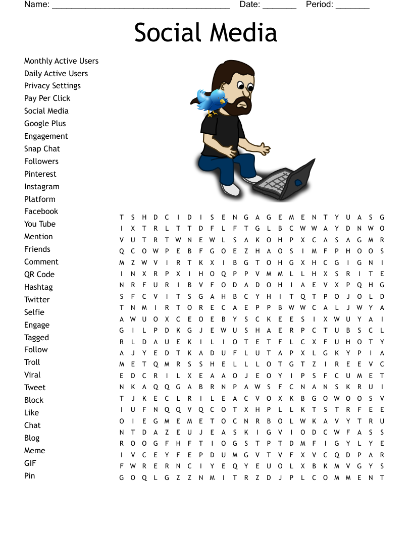 Social Media Word Search