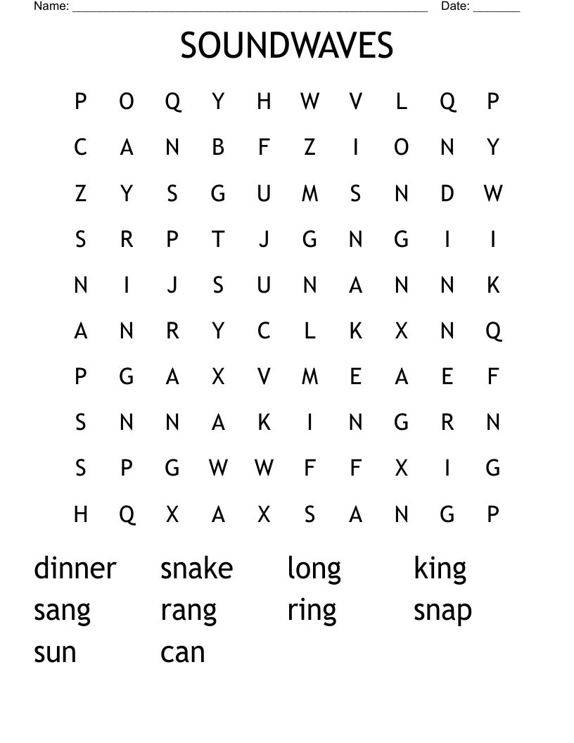 SOUNDWAVES Word Search