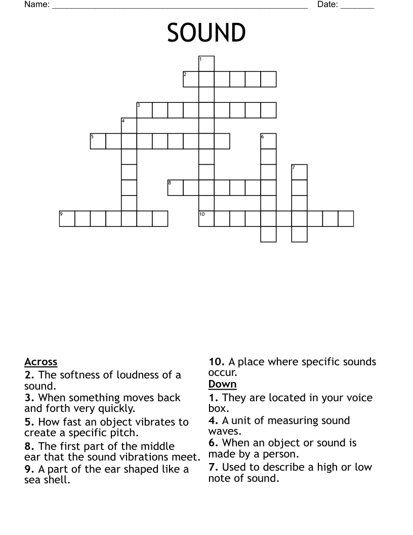 SOUND Crossword