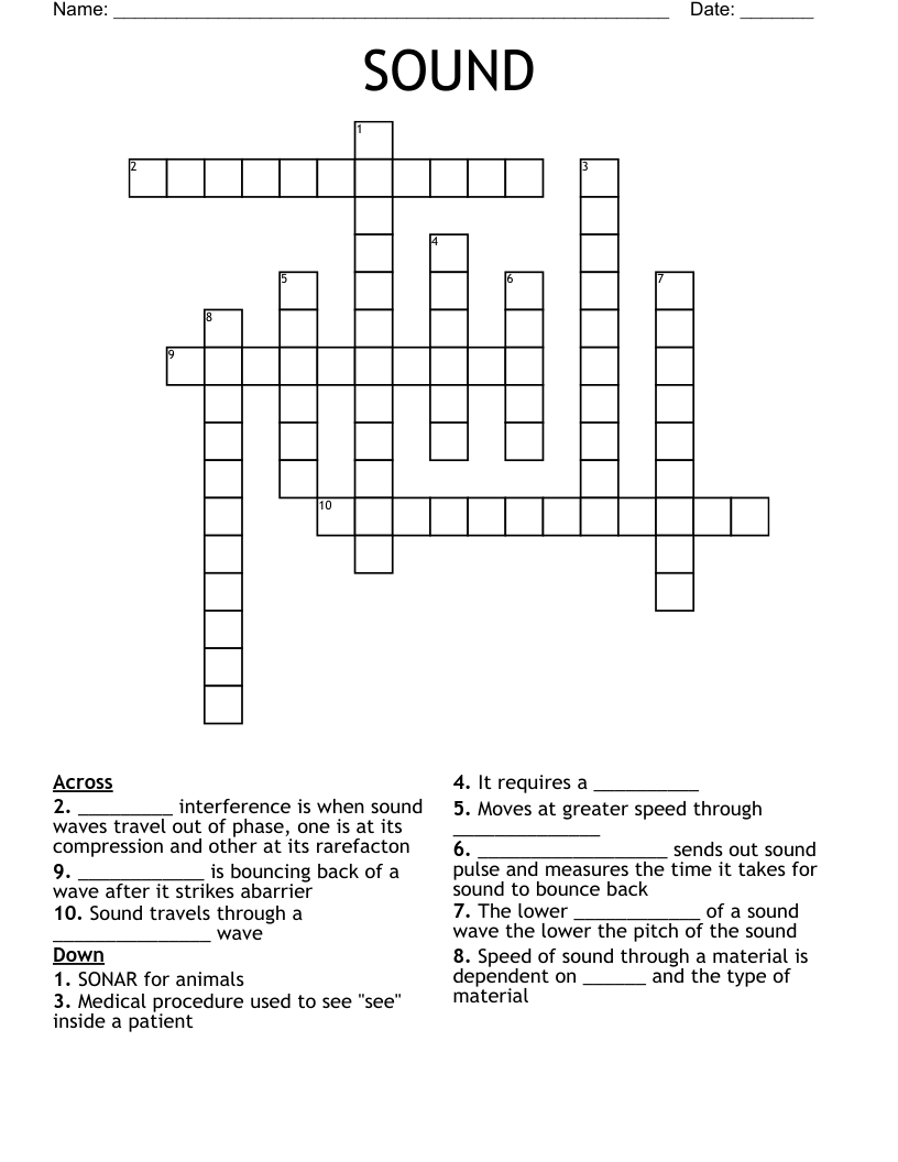 SOUND Crossword