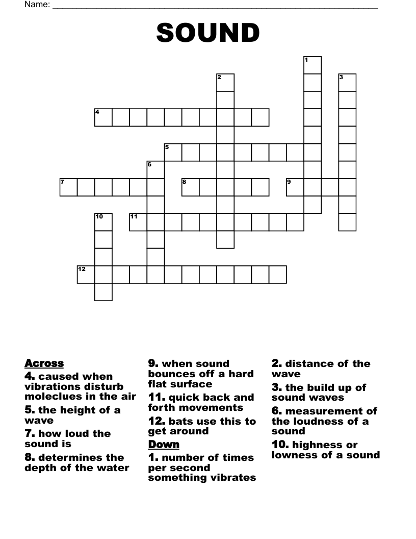 SOUND Crossword