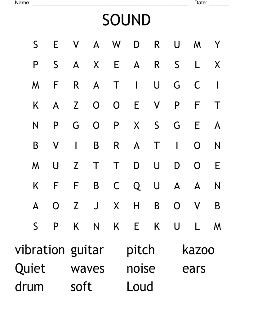 SOUND Word Search