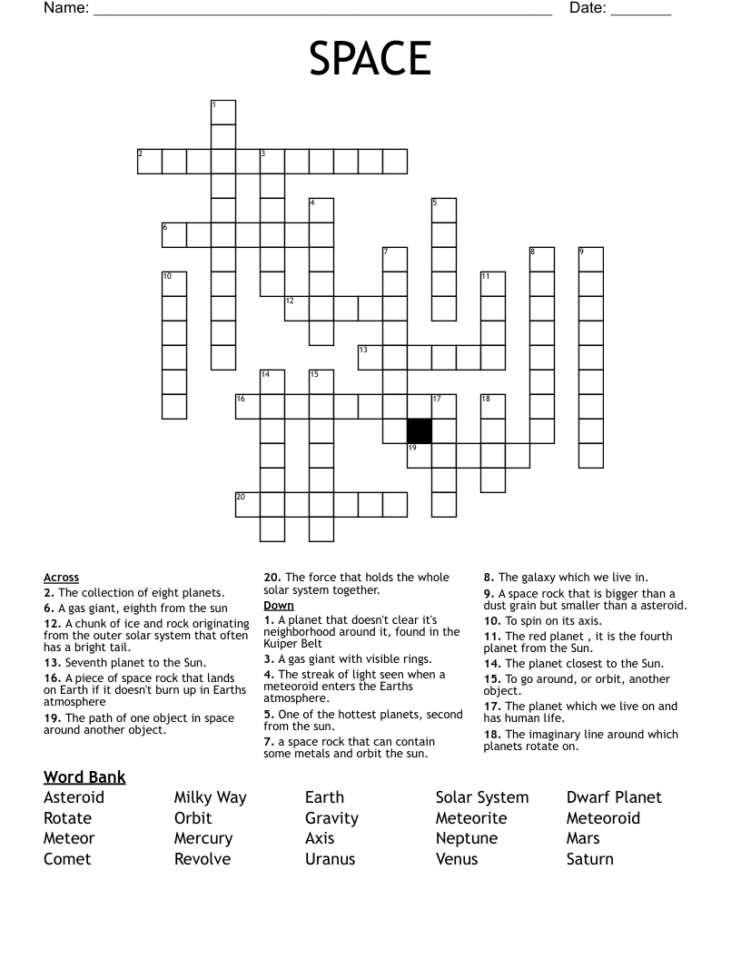SPACE Crossword