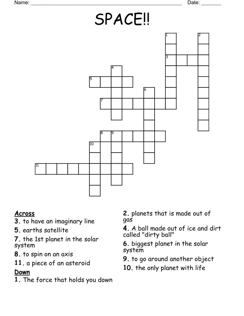 SPACE!! Crossword