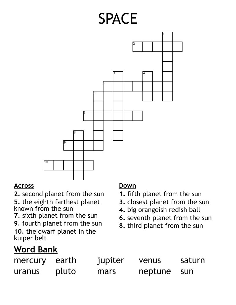 SPACE Crossword