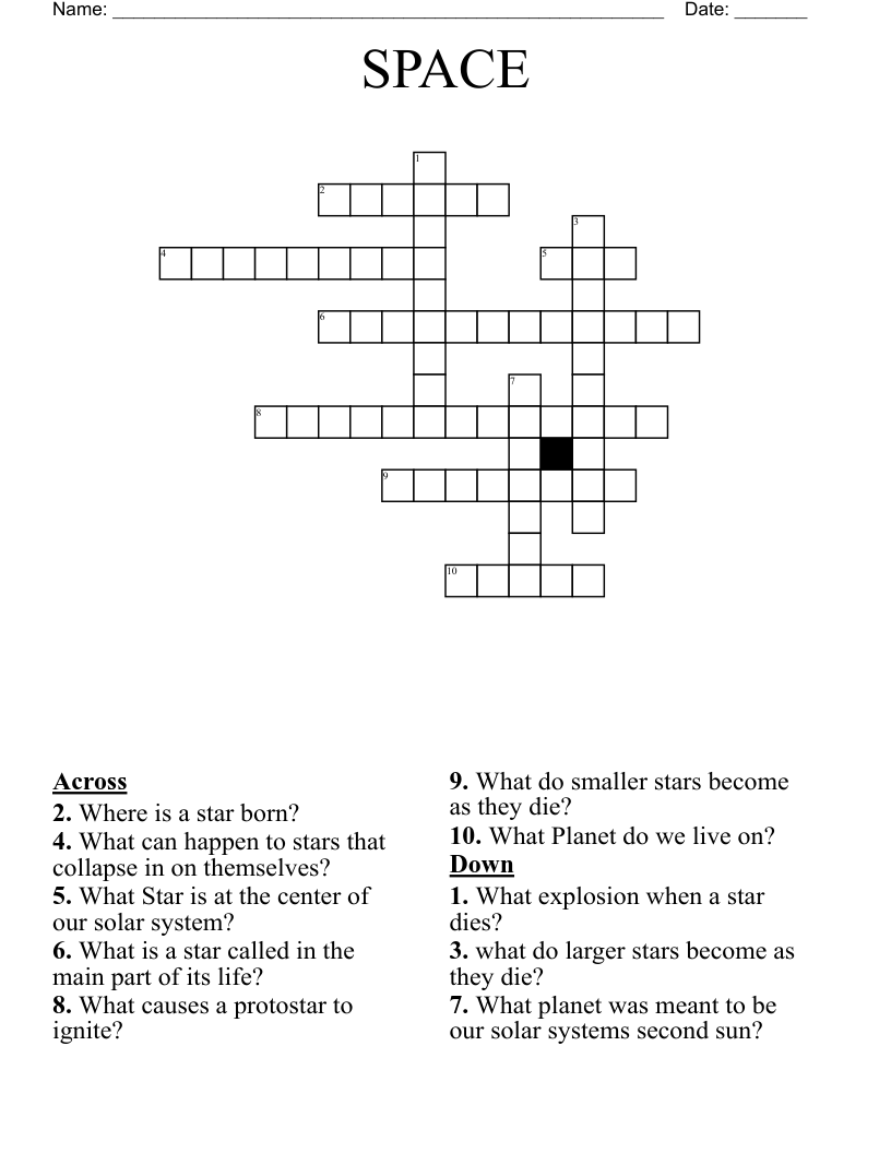 SPACE Crossword