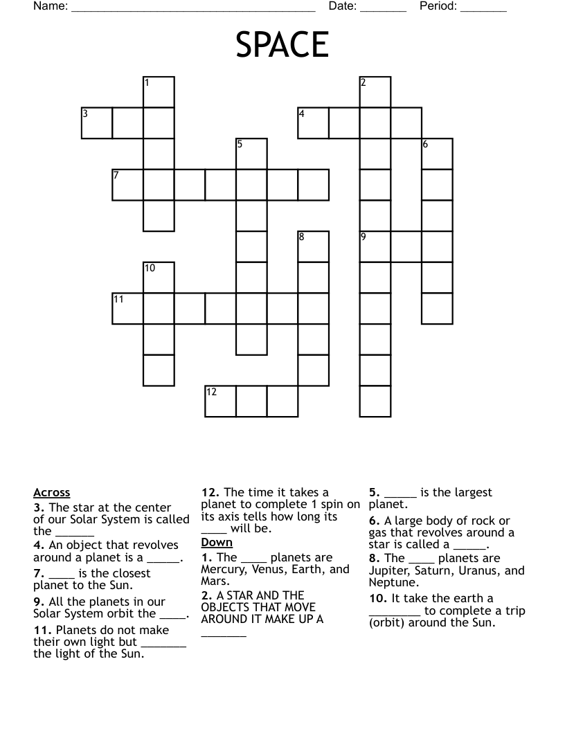 SPACE Crossword