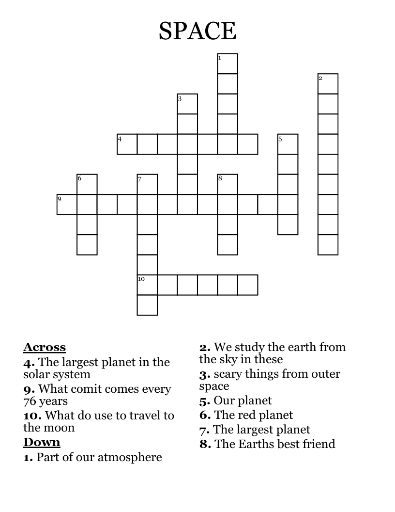 SPACE Crossword