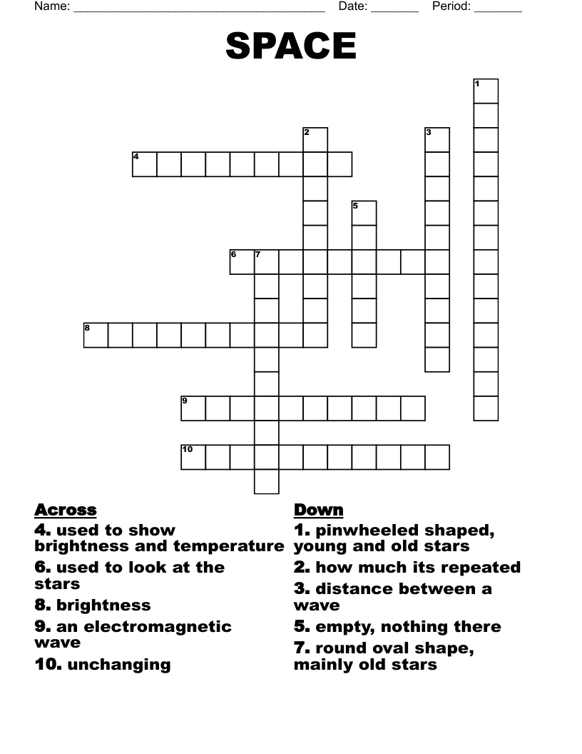 SPACE Crossword
