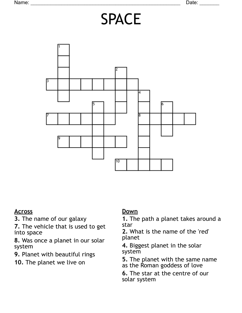 SPACE Crossword