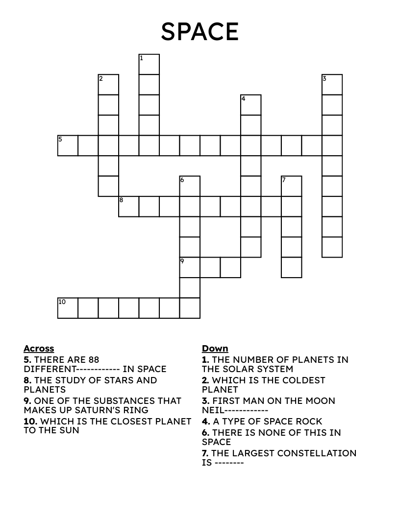 SPACE  Crossword
