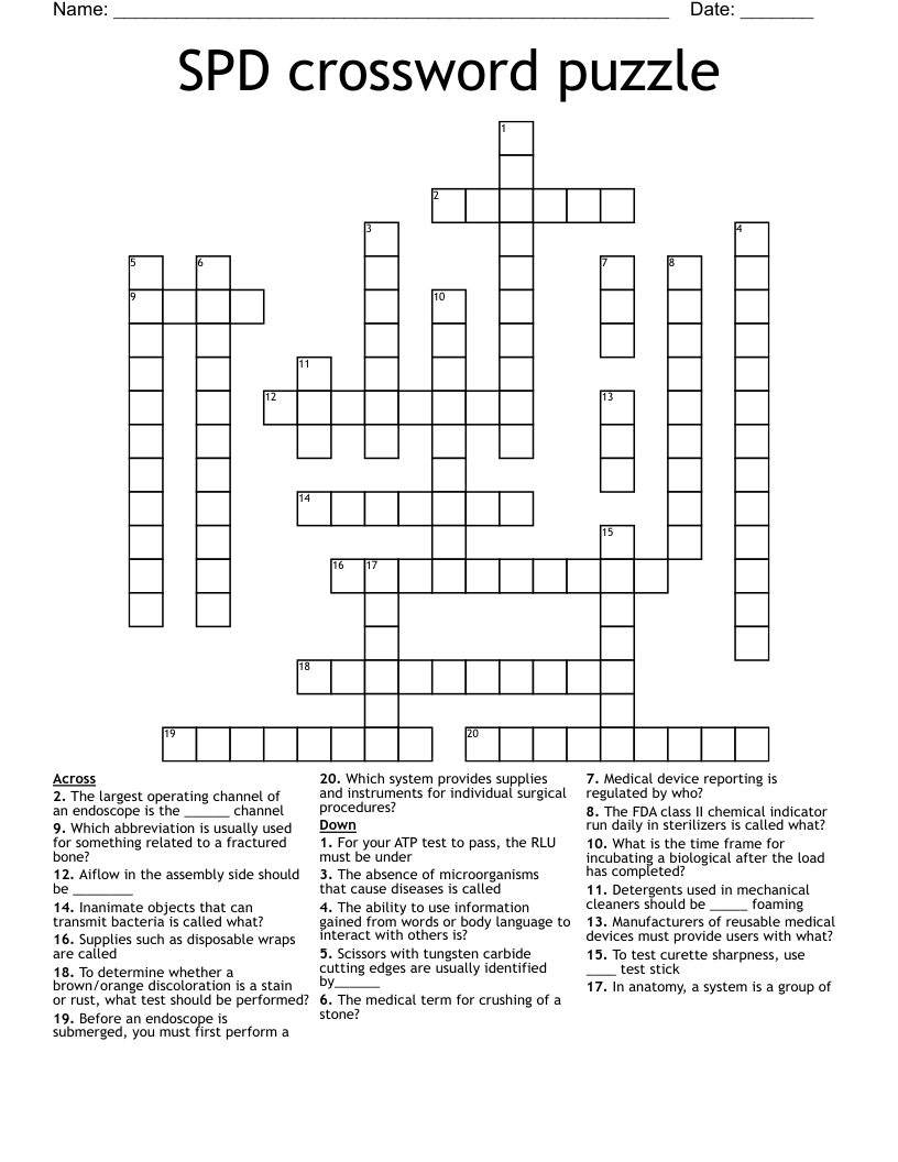 SPD crossword puzzle