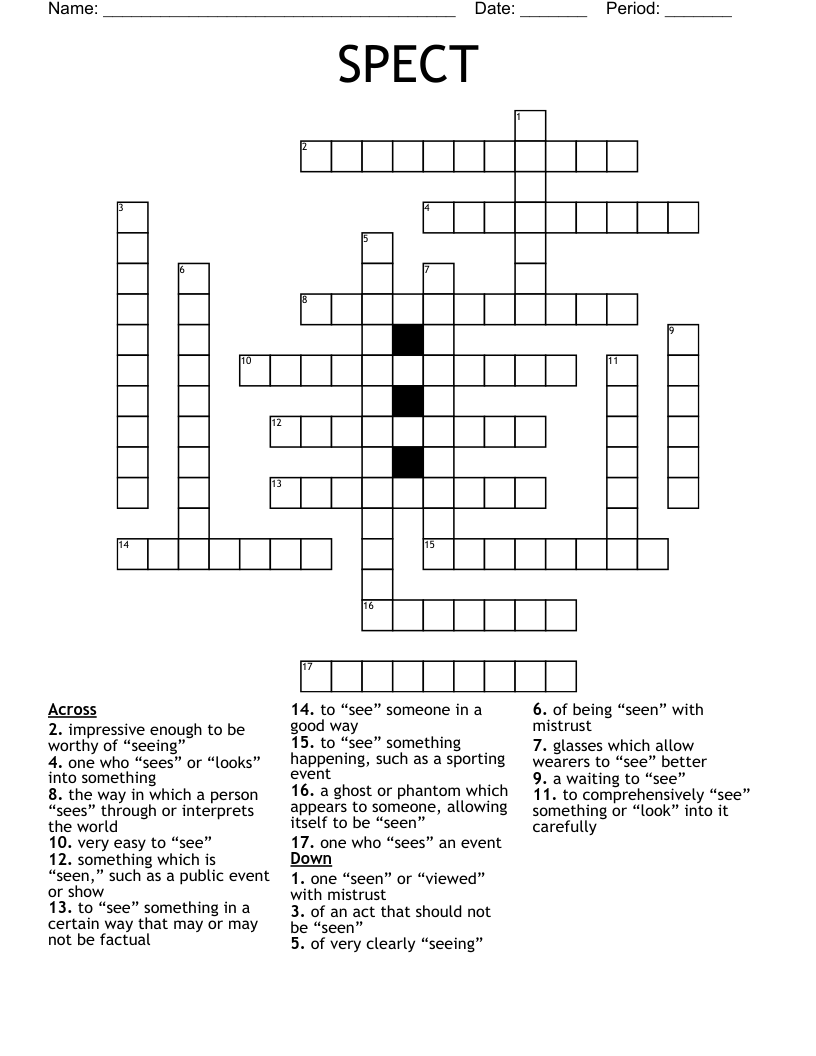 SPECT Crossword