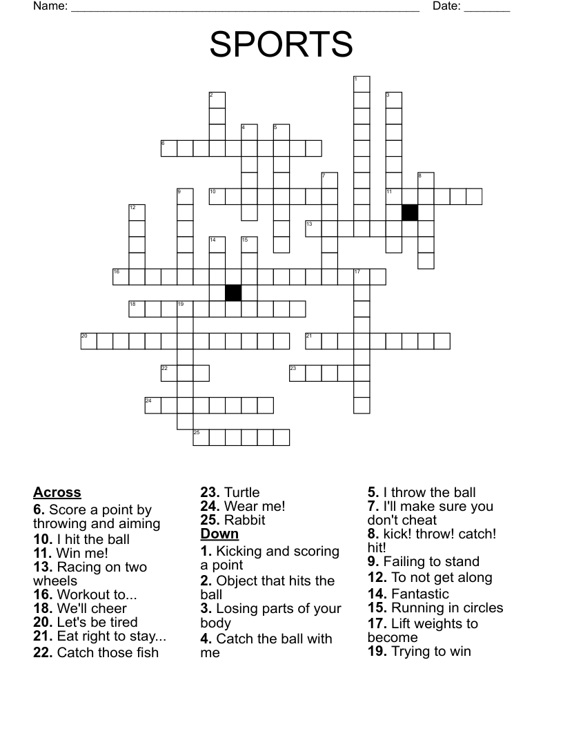 SPORTS Crossword