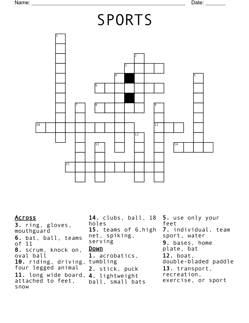 SPORTS Crossword