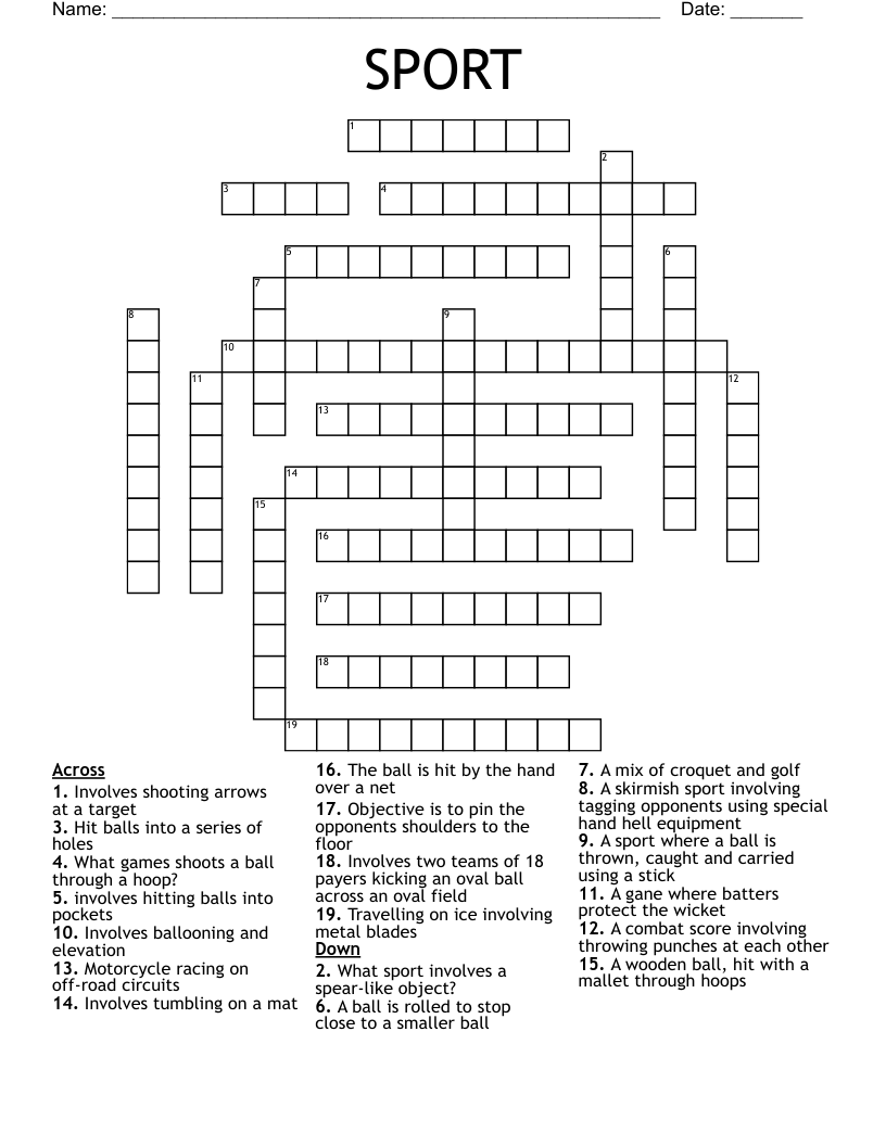SPORT Crossword