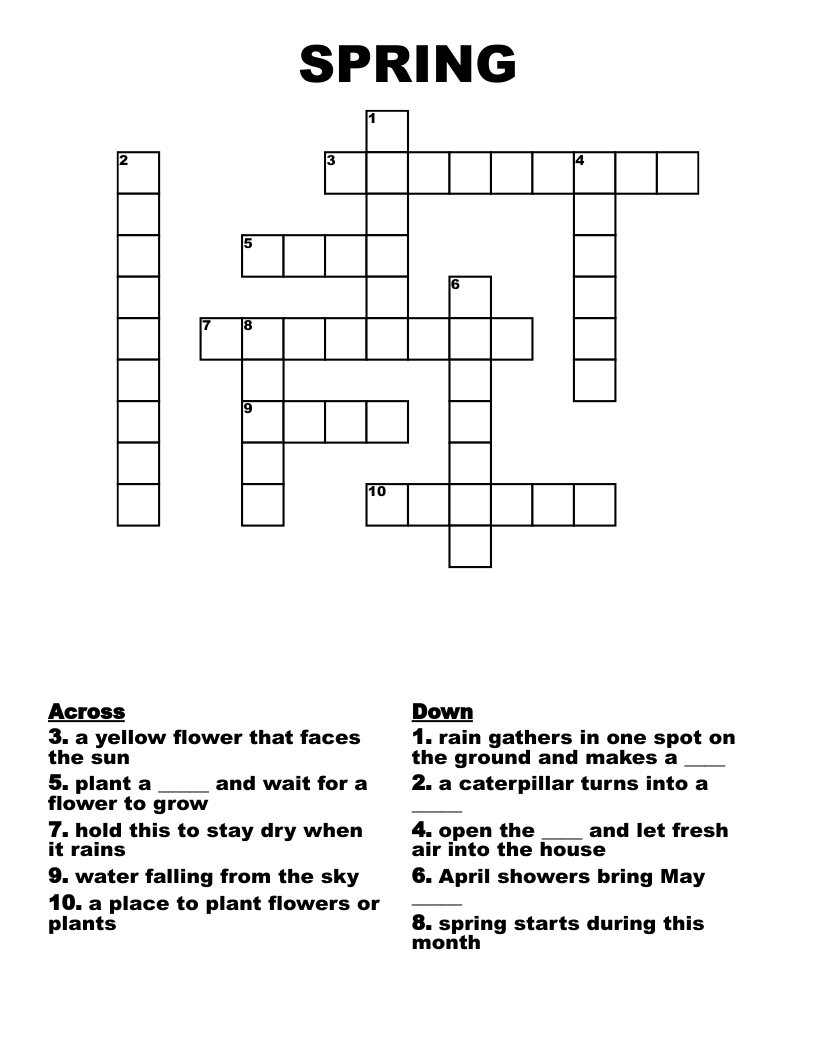 SPRING Crossword