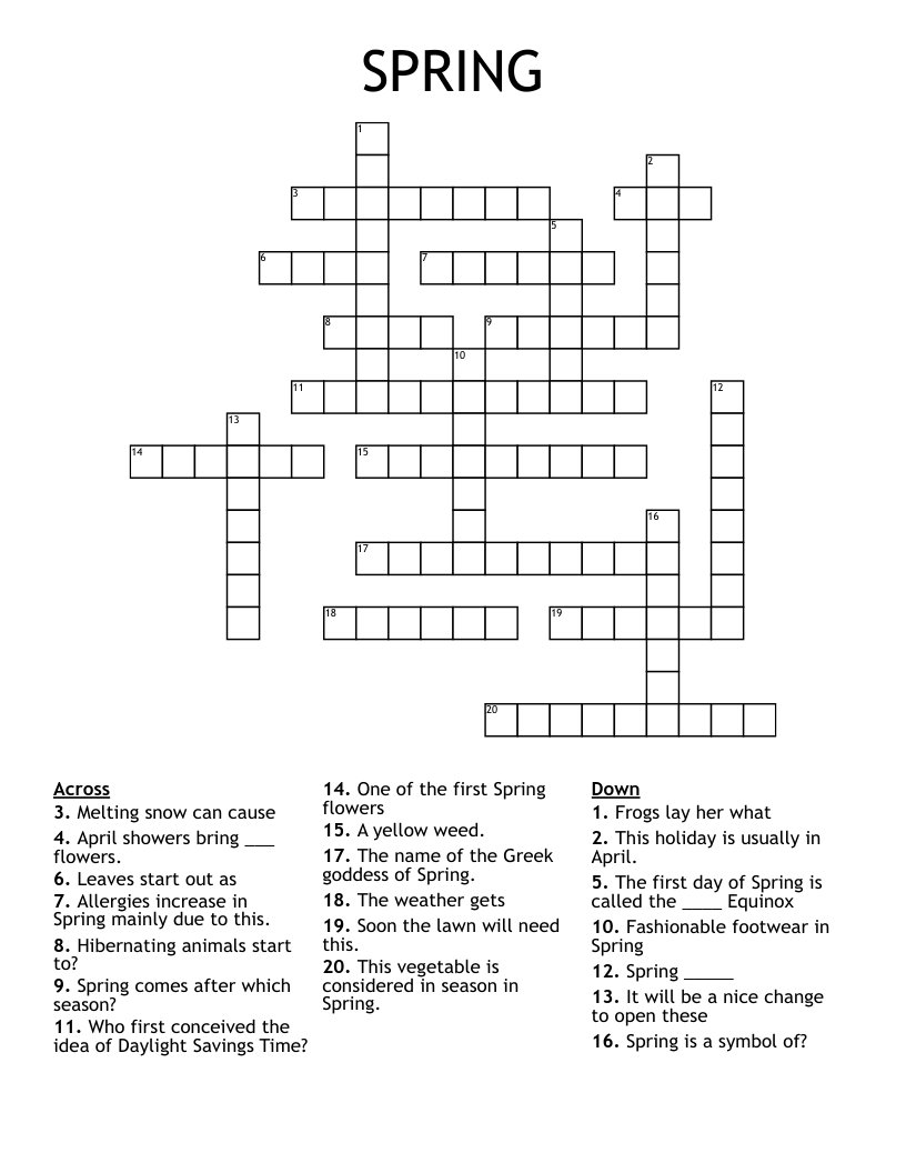 SPRING Crossword