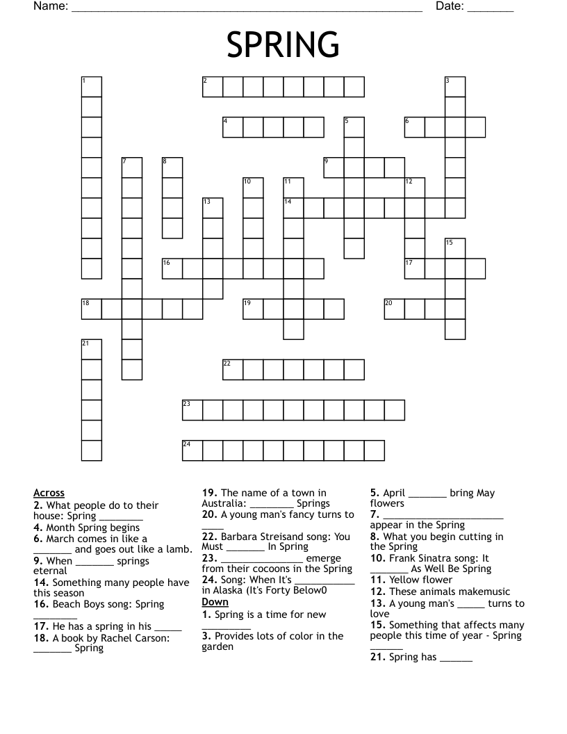 SPRING Crossword