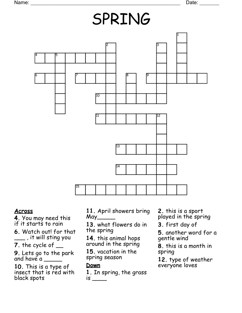 SPRING Crossword