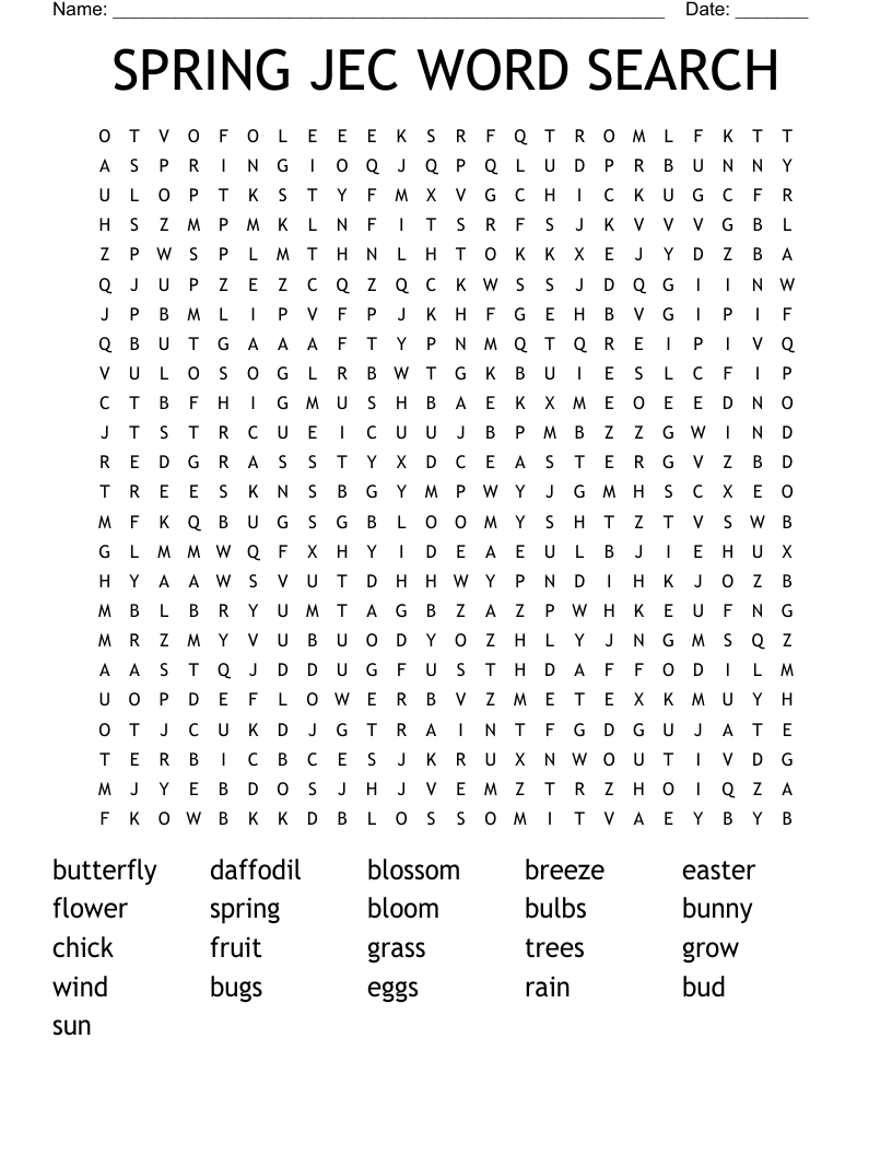 SPRING JEC WORD SEARCH