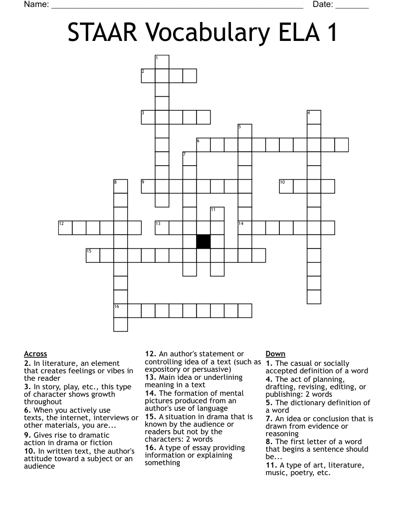 STAAR Vocabulary ELA 1