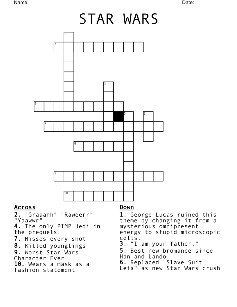 STAR WARS Crossword