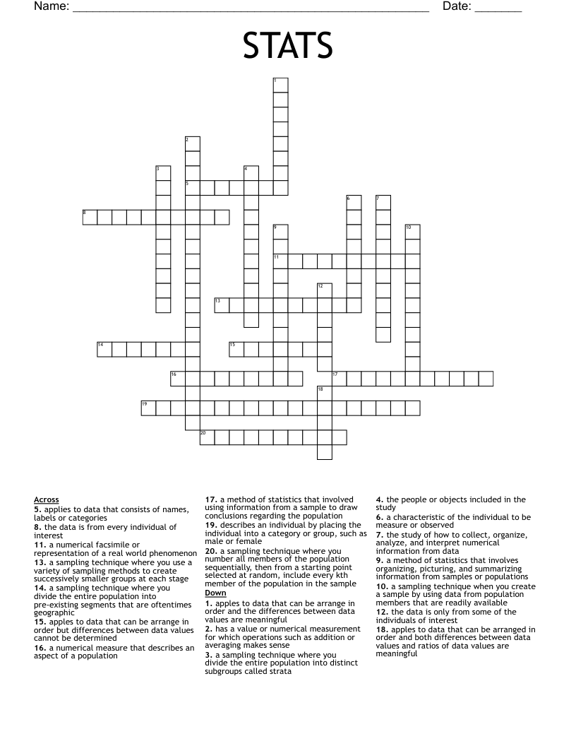 STATS Crossword