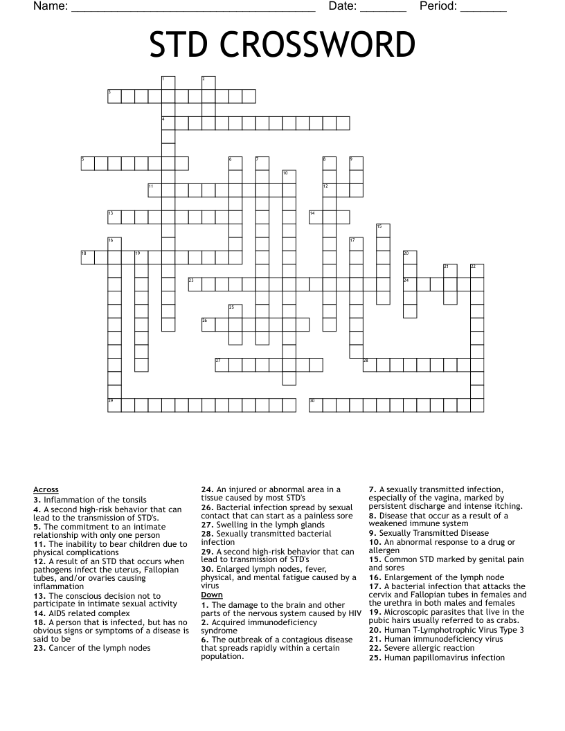 STD CROSSWORD