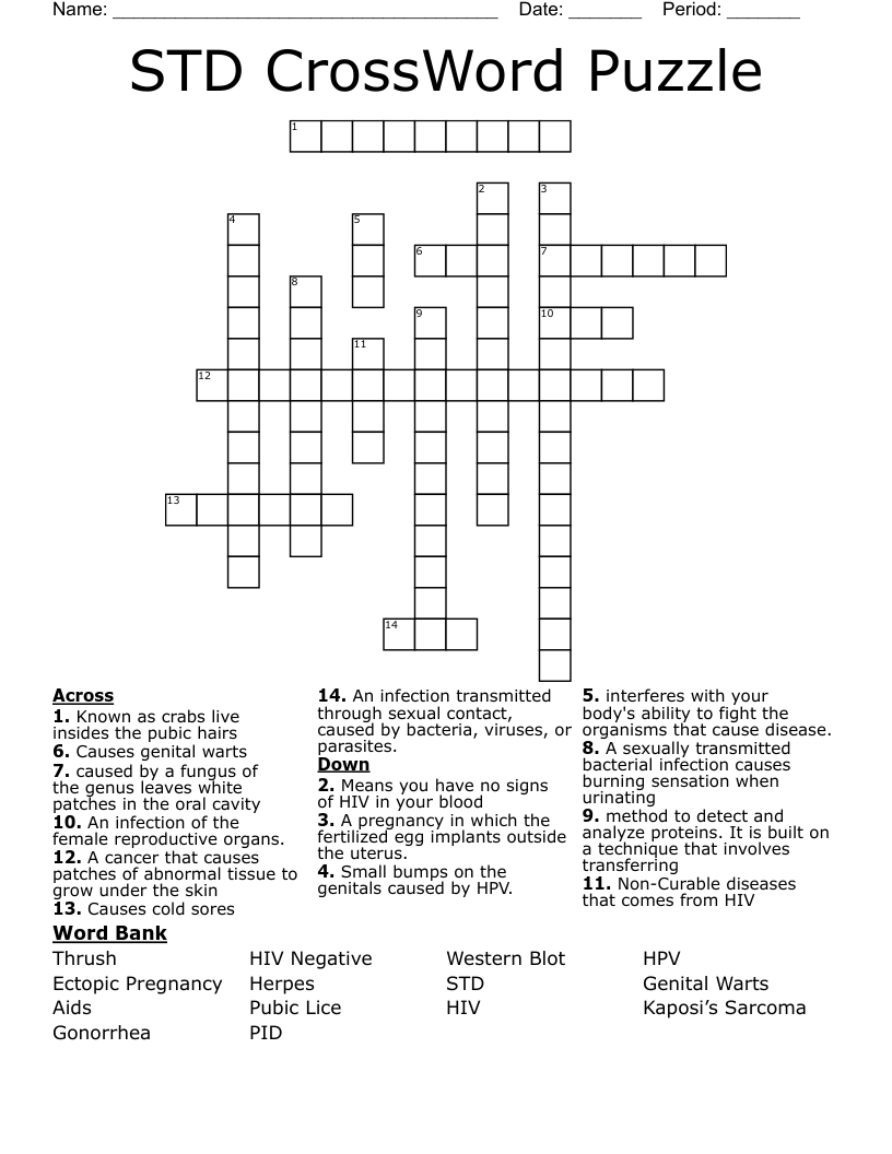 STD CrossWord Puzzle 