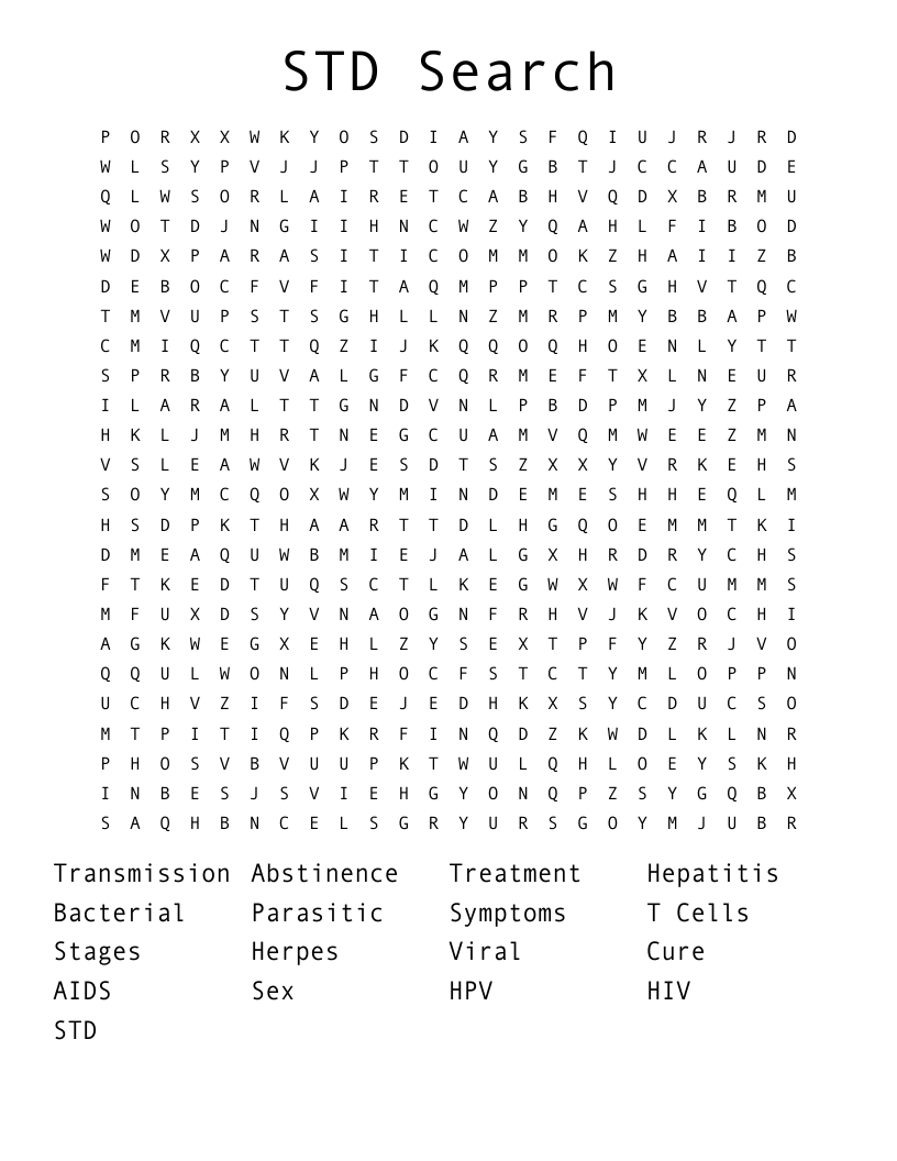 STD Search Word Search