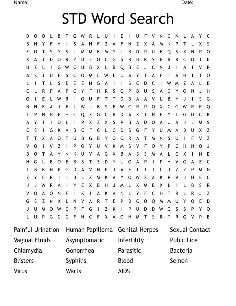 STD Word Search